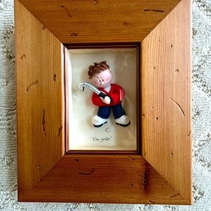 “The Golfer” custom shadow box. Great gift for a golfer.